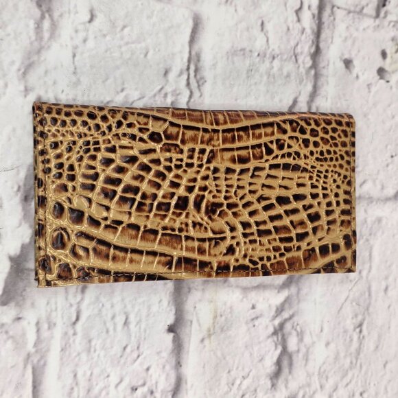 Brahmin Toasted Almond Melbourne Checkbook Cover with Working Pen - Picture 2 of 7